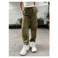 Laluvia Khaki Parachute Fabric Pants