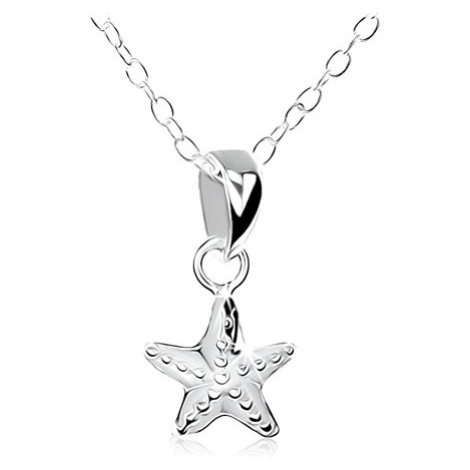Náhrdelník ze stříbra 925, hvězda s ozdobnými gravírovanými kuličkami Šperky eshop