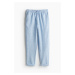 H & M - Kalhoty jogger z lněné směsi - modrá