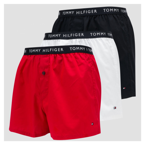 Tommy Hilfiger 3Pack Cotton Woven Boxer navy / bílé / červené