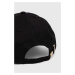 Bavlněná baseballová čepice Just Cavalli černá barva, s aplikací