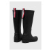 Holínky Tommy Hilfiger TOMMY RUBBERBOOT dámské, černá barva, FW0FW07665