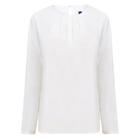 Henbury Dámské elegantní triko s plisováním H598 White