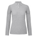 B&amp;C Dámská polokošile s dlouhým rukávem PWI13 Heather Grey