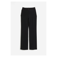 H & M - Kalhoty z vlněné směsi's detailem spodního prádla - černá