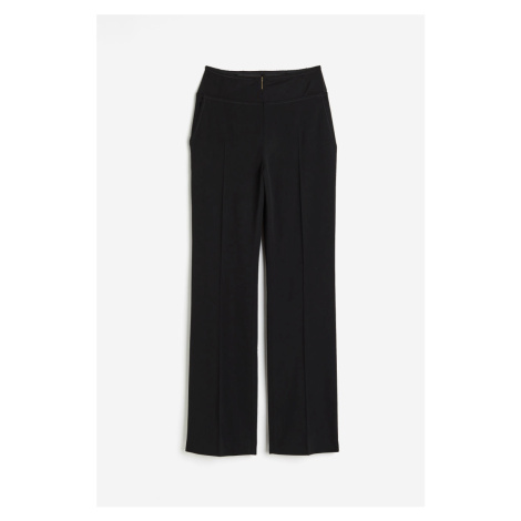 H & M - Kalhoty z vlněné směsi's detailem spodního prádla - černá H&M