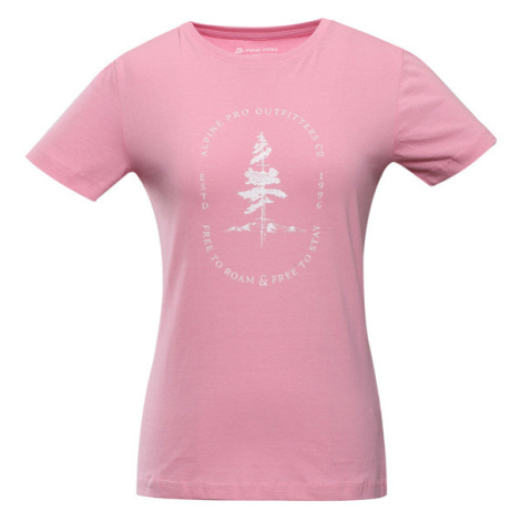 Mella růžová dámské bavlněné triko ALPINE PRO