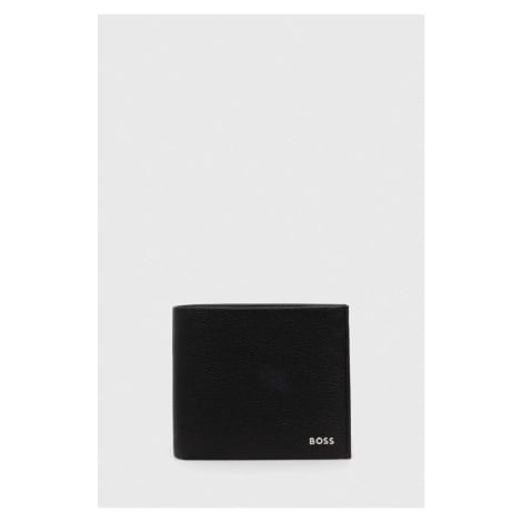 Kožená peněženka BOSS černá barva, 50499270 Hugo Boss