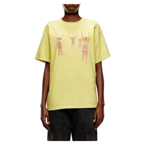 Tričko diesel t-buxt-n8 t-shirt žlutá