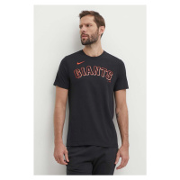 Bavlněné tričko Nike San Francisco Giants černá barva, s potiskem