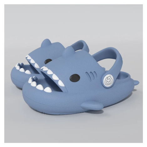 Letní dětské pantofle ve tvaru žraloka s měkkou podrážkou