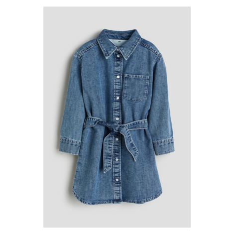 H & M - Džínové košilové šaty - modrá H&M