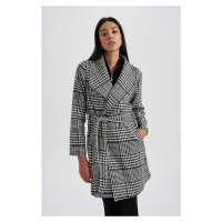 DEFACTO Regular Fit Plaid Patterned Cachet Coat