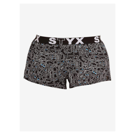 Dámské trenky Styx art sportovní guma doodle