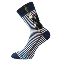 Boma Kr 111 Pánské vzorované ponožky - 1-3 páry BM000000628500100342 tmavě modrá