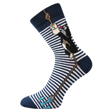 Boma Kr 111 Pánské vzorované ponožky - 1-3 páry BM000000628500100342 tmavě modrá