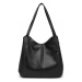Miss Lulu dámská kabelka se třemi přihrádkami LH2230 - černá
