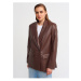 Dilvin 6939 Leather Jacket-brown