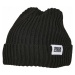 Recycled Yarn Fisherman Beanie - black