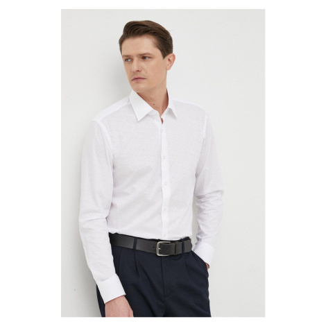 Košile BOSS bílá barva, regular, s klasickým límcem, 50473310 Hugo Boss