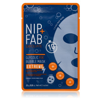 NIP+FAB Glycolic Fix Extreme pěnivá plátýnková maska na obličej 23 g