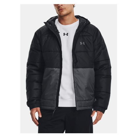 Šedo-černá prošávaná zimní bunda Under Armour UA STRM INS HD JKT