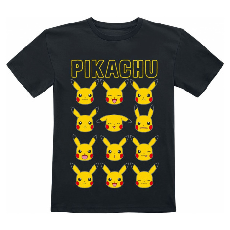 Pokémon Kids - Pikachu Faces detské tricko černá