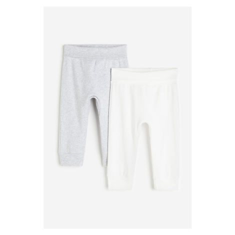 H & M - Bavlněné kalhoty 2 kusy - šedá H&M