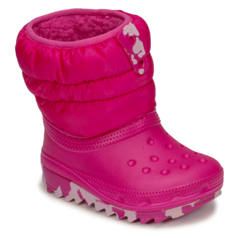 Crocs Classic Neo Puff Boot T Růžová