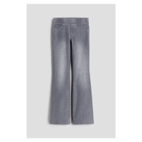 H & M - Žerzejové kalhoty Flared - šedá