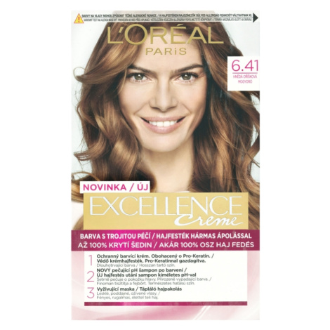 L'OREAL Excellence Creme Barva na vlasy 6.41 Hnědá oříšková L’Oréal Paris
