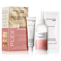 Revolution Haircare Plex Bond Restore Kit sada pro zvýraznění barvy vlasů odstín White Blonde