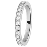 Morellato Ocelový prsten s krystaly Love Rings SNA41 56 mm