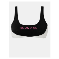Bílo-černý horní díl plavek Calvin Klein Underwear