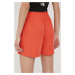 Kraťasy Rip Curl dámské, červená barva, hladké, high waist