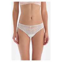 Dagi Ecru Lace Detail Thong Panties