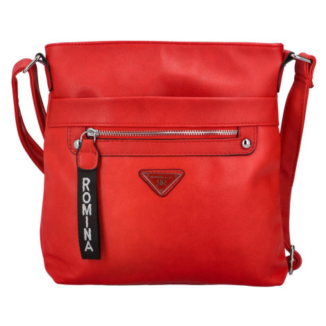 Trendová dámská crossbody kabelka Roxana, červená ROMINA & CO