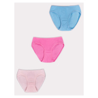 Yoclub Bavlněné dívčí kalhotky 3-pack BMD-0036G-AA30-002 Vícebarevné
