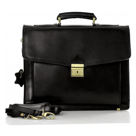 Pánská aktovka LORIS kožená taška tmavě hnědá Marco Mazzini handmade