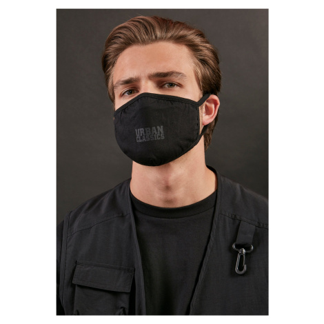 Bavlněná pleťová maska Urban Classics, 2 balení, černá