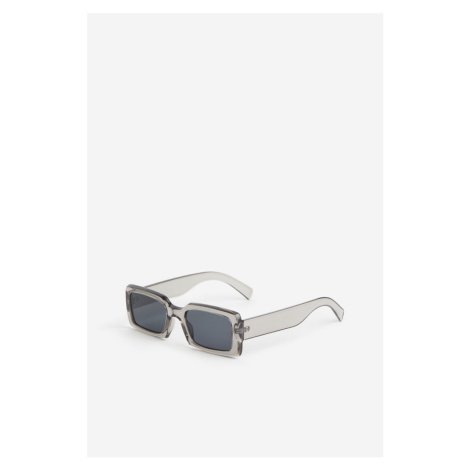 H & M - Hranaté sluneční brýle - šedá H&M