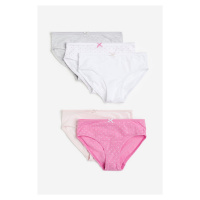 H & M - Bavlněné kalhotky 5 kusů - růžová
