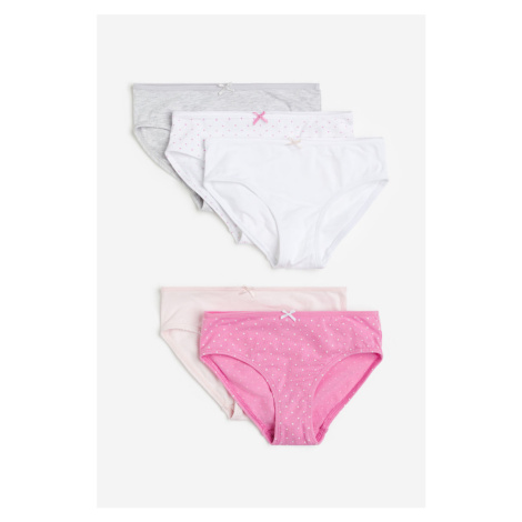 H & M - Bavlněné kalhotky 5 kusů - růžová H&M