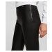 Kožený kalhoty karl lagerfeld biker leather pants černá