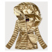 Zlatá dámská bunda s kapucí (2021-11BIG)