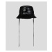 Klobouk karl lagerfeld k/signature wtrprf bucket hat černá