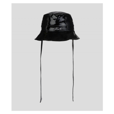 Klobouk karl lagerfeld k/signature wtrprf bucket hat černá