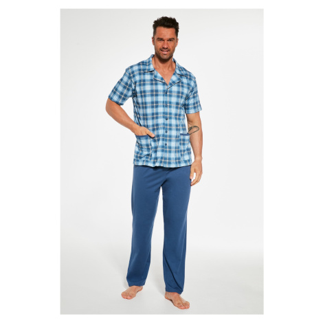Pánské pyžamo Cornette 318/48 - krátký rukáv Světle modrá