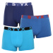 3PACK pánské boxerky Styx sportovní guma modré (3G96789)