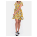Žluté květované šaty s knoflíky Culito from Spain